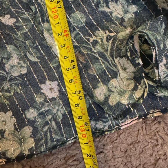 Rococo Sand x Revolve Flora High Low Maxi Dress Green Black Gold Floral M - Picture 13 of 14